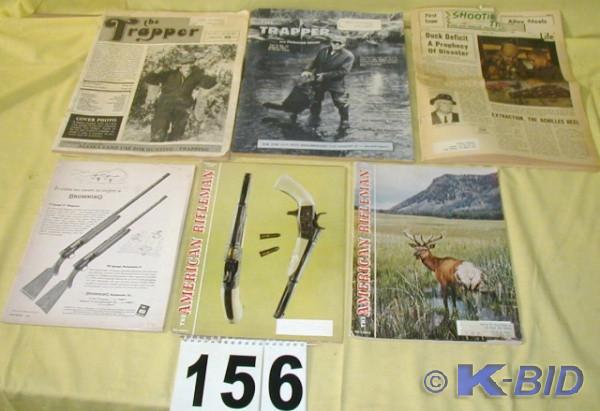 lot 156 image: Six Vintage HuntingTrapping Magazi...
