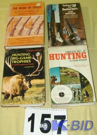 lot 157 image: Four Hardcover Hunting and Gun Book...