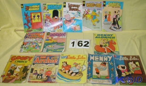 lot 162 image: Thirteen Vintage Comic Books  The c...