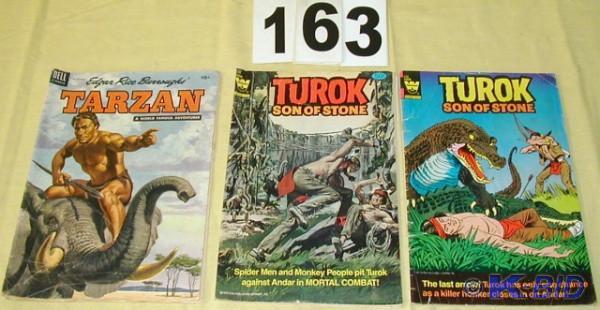 lot 163 image: Three Vintage Comic Books  The Tarz...