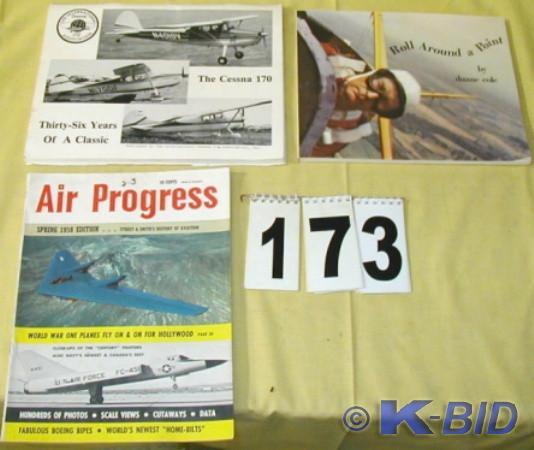 lot 173 image: Three Vintage Airplane Magazines  F...