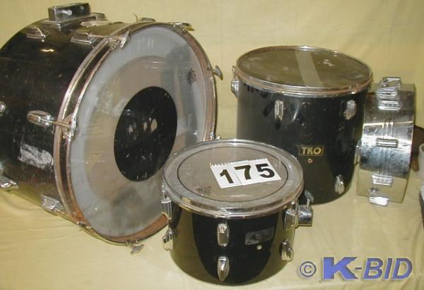 lot 175 image: TKO Drum Set  Bass, floor tom, moun...