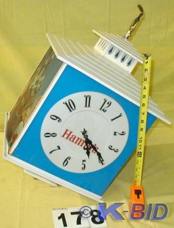lot 178 image: Vintage HAMMS Beer Hanging Lamp  T...