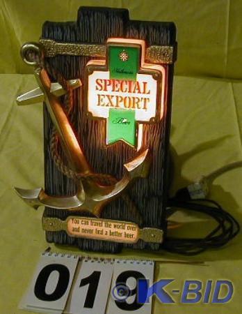 lot 19 image: Vintage Special Export Beer Lighted...