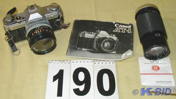 lot 190 image: Vintage Canon AT-1 SLR Film Camera ...