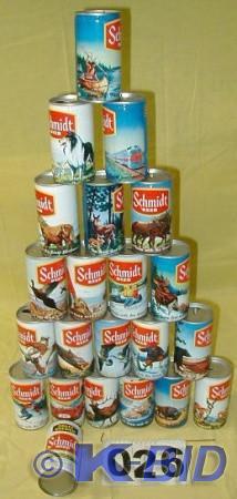 lot 26 image: Set of Vintage Schmidt Beer Cans  T...