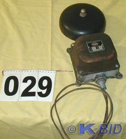lot 29 image: Vintage FARADAY Alarm Bell  Operate...