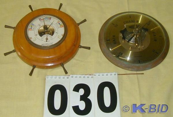 lot 30 image: Pair of Vintage Barometers, made in...