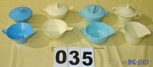 lot 35 image: Four Sets of Vintage Plastic Cream ...