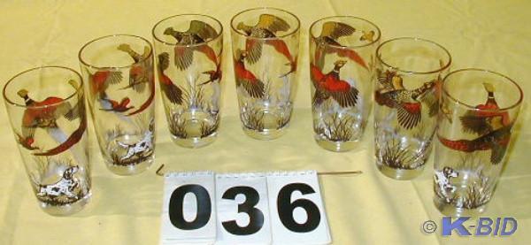 lot 36 image: Set of Seven Vintage Dog and Pheasa...