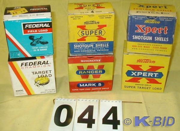 lot 44 image: Six Vintage Shotgun Shell Boxes  Al...