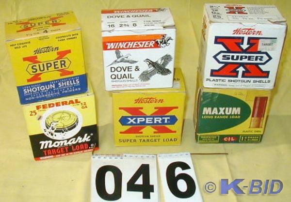 lot 46 image: Six Vintage Shotgun Shell Boxes  Al...