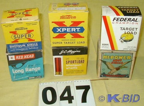 lot 47 image: Six Vintage Shotgun Shell Boxes  Al...
