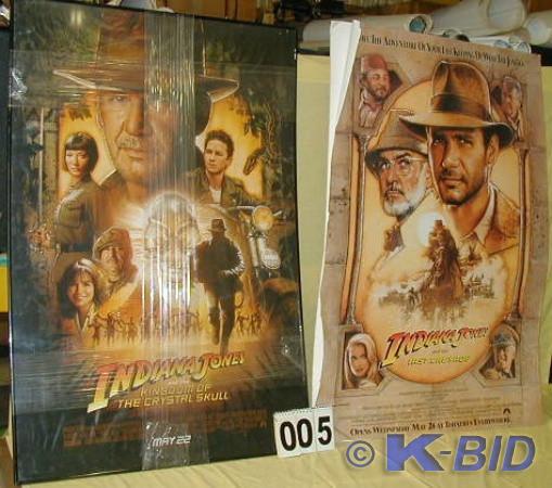 lot 5 image: Pair of Indiana Jones Movie Posters...