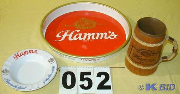 lot 52 image: Hamms Beer Tray, Mug and Ashtray  T...