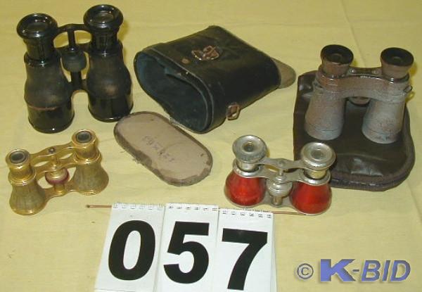 lot 57 image: Two Sets Vintage Field Glasses and ...
