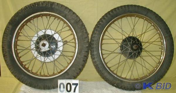 lot 7 image: Pair of Motorcycle Wheels  Came wit...