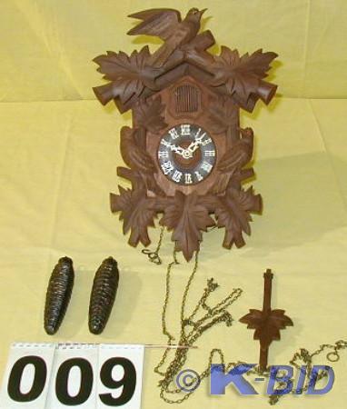 lot 9 image: Very Nice Complete German Cuckoo Cl...