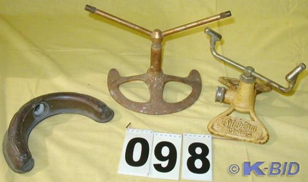lot 98 image: Three Vintage Lawn Sprinklers  The ...