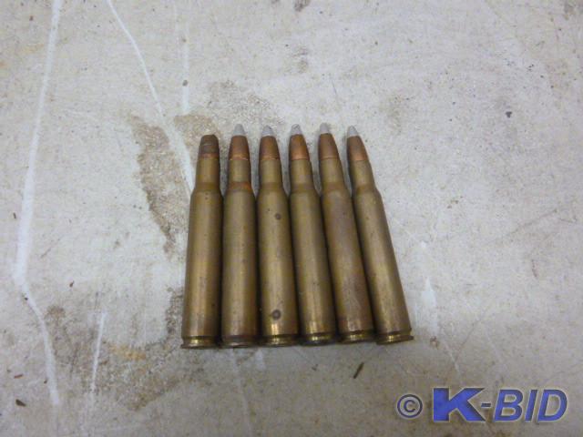 lot 109 image: 6 Rifle Shells   Mostly 30-06