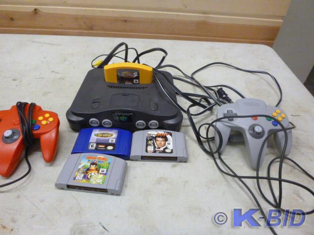 lot 66 image: Nintendo 64 with 2 Controllers and ...