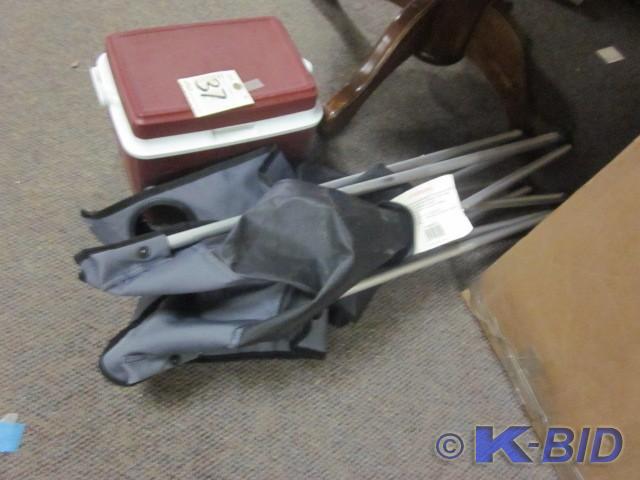 Eddie Bauer fold out chair and smal...