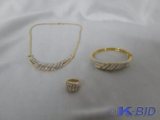 Goldtone 1 ct. tw 3-Pc. Diamond Jew...