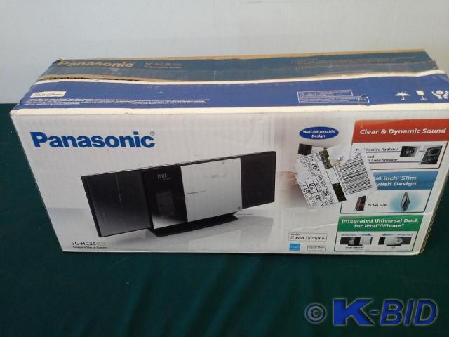 lot 104 image: Panasonic Compact Stereo System, Un...