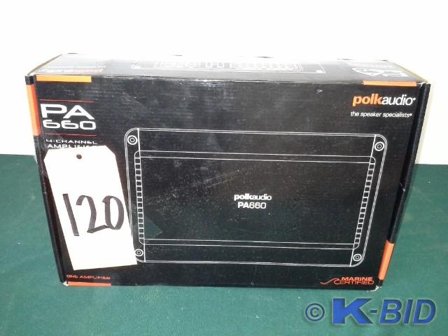 lot 120 image: Polkaudio 4-Channel Amplifier model...