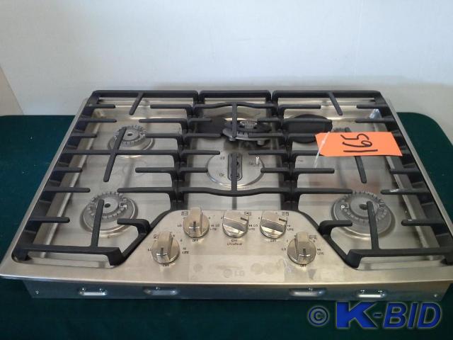 lot 165 image: LG 5 burner gas stove top LCG3091ST...