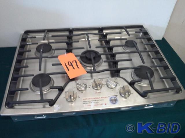 lot 197 image: LG 5 burner gas stove top LCG3091ST...