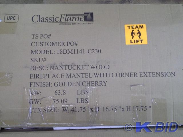 lot 252 image: Classic Flame Nantucket Wood Firepl...