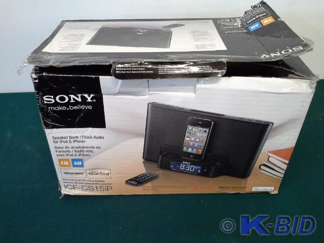lot 97 image: Sony Speaker DockClock Radio for i...