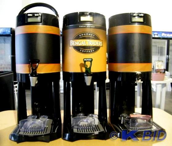 lot 19 image: Lot of 3 Coffee Dispensers    Manuf...