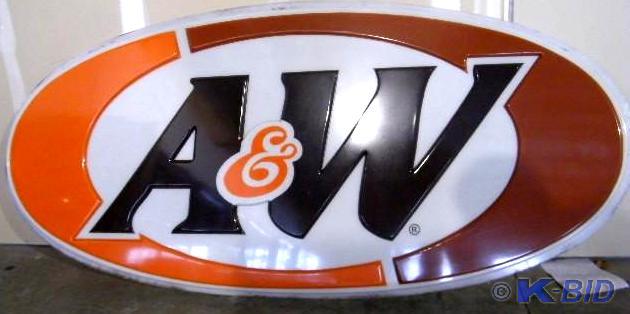 lot 24 image: A & W Outdoor Sign    Plastic  ...