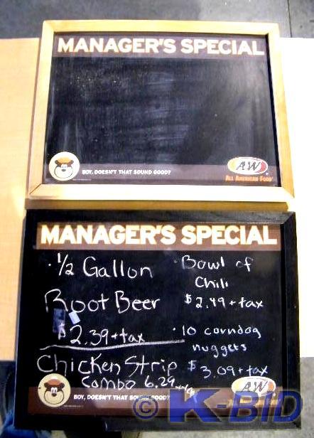 lot 30 image: Lot of 2 A & W Chalk Boards    ...