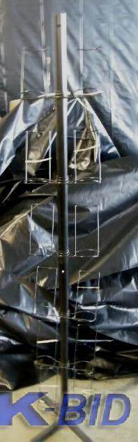 lot 56 image: Black Metal Display Rack    Has 6 R...