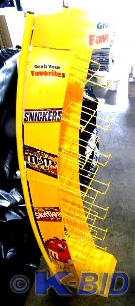 lot 59 image: Yellow Metal Candy Bar Display Rack...