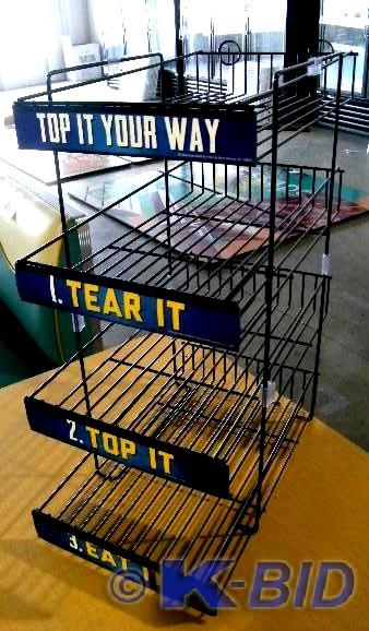 lot 60 image: Black Metal Table Top Display Rack ...