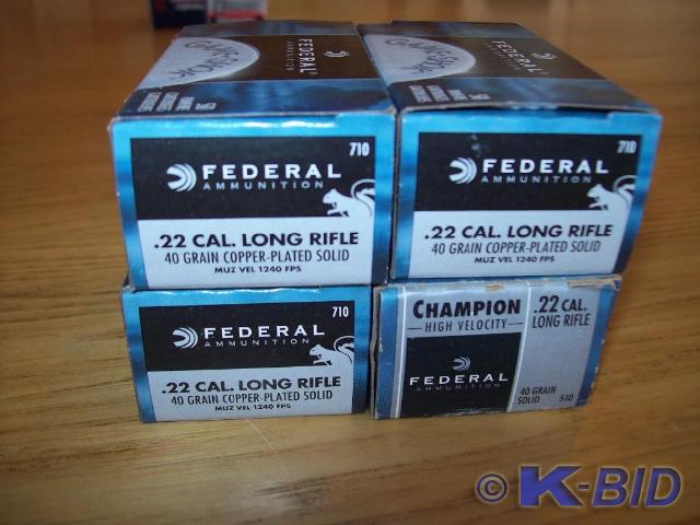 (4) Boxes of Federal Ammunition -22...