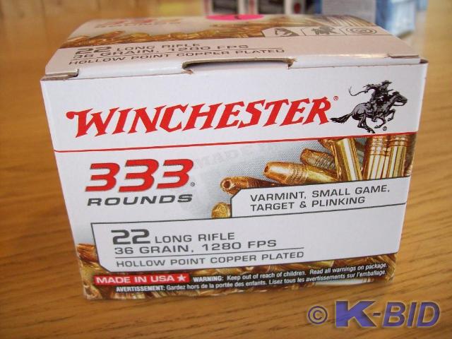 Winchester 22 Long Rifle -333 round...