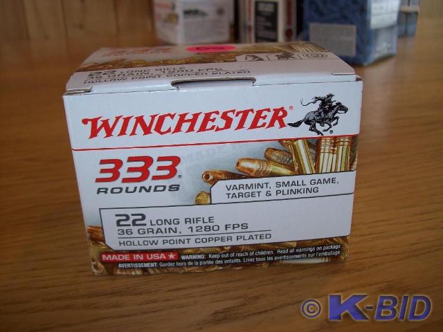 Winchester 22 Long Rifle -333 round...