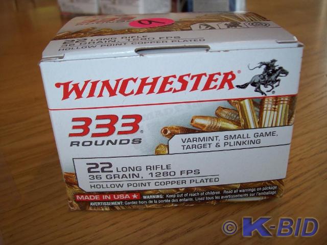 Winchester 22 Long Rifle -333 round...