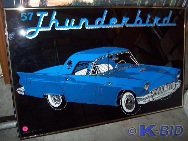lot 38 image: Framed Pictures of 1957 T-Bird -32...