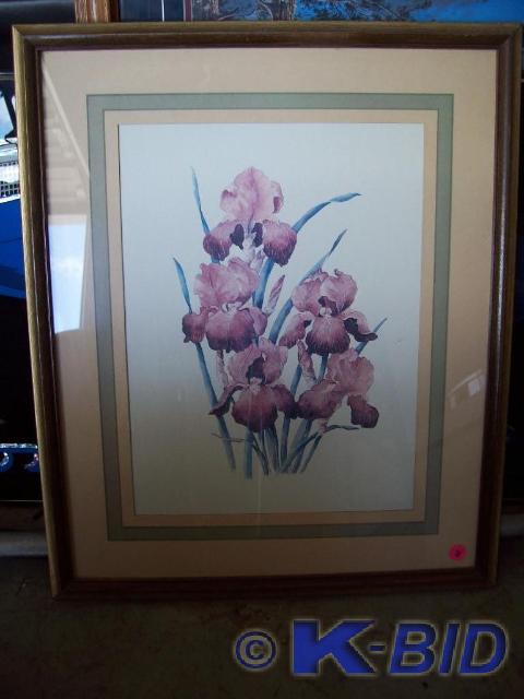 lot 39 image: Framed Floral Picture -20x24