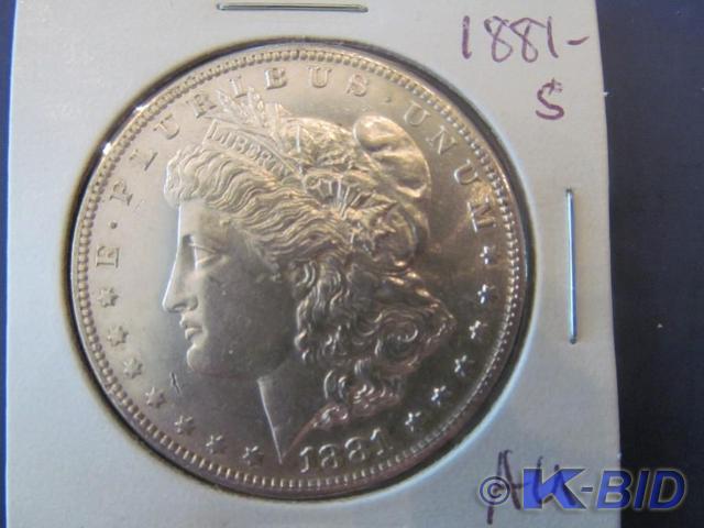1881-S Morgan Silver Dollar  Grade...