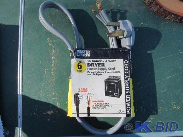 6 ft. Dryer Power Supply Cord  New...
