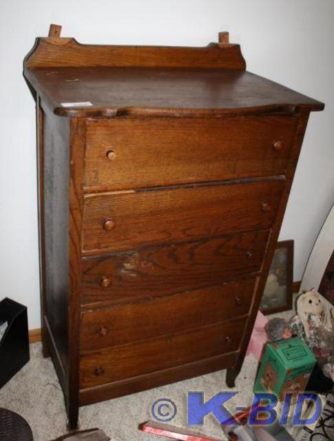 lot 108 image: Antique  vintage oak curved top 5 ...