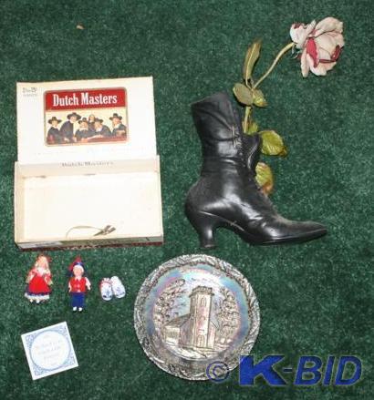 lot 137 image: Fenton plate Dutch master box more