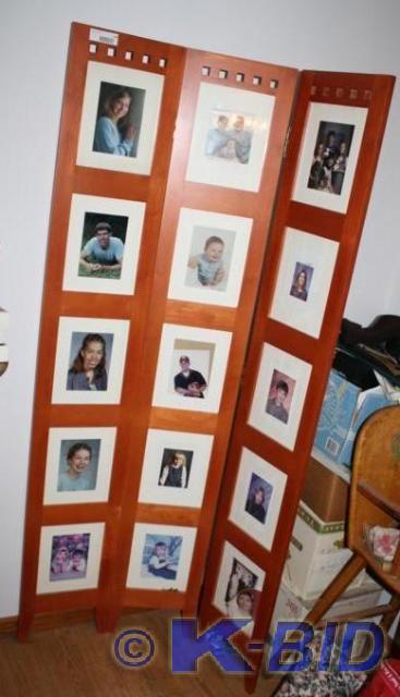 lot 144 image: Free standing wood photo board 69x...